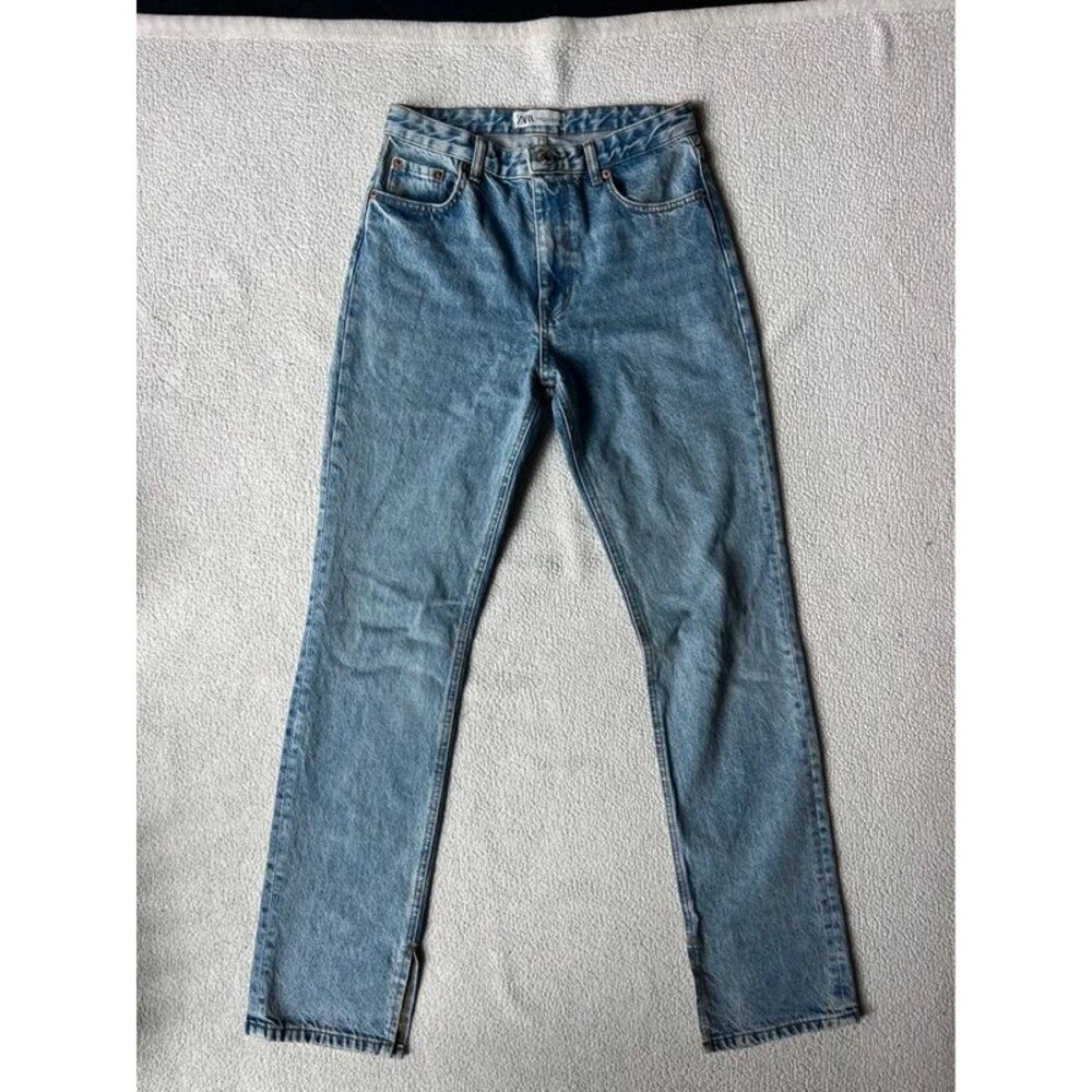 Zara Classic Straight Denim Jeans Light Wash Blue Women’s 8